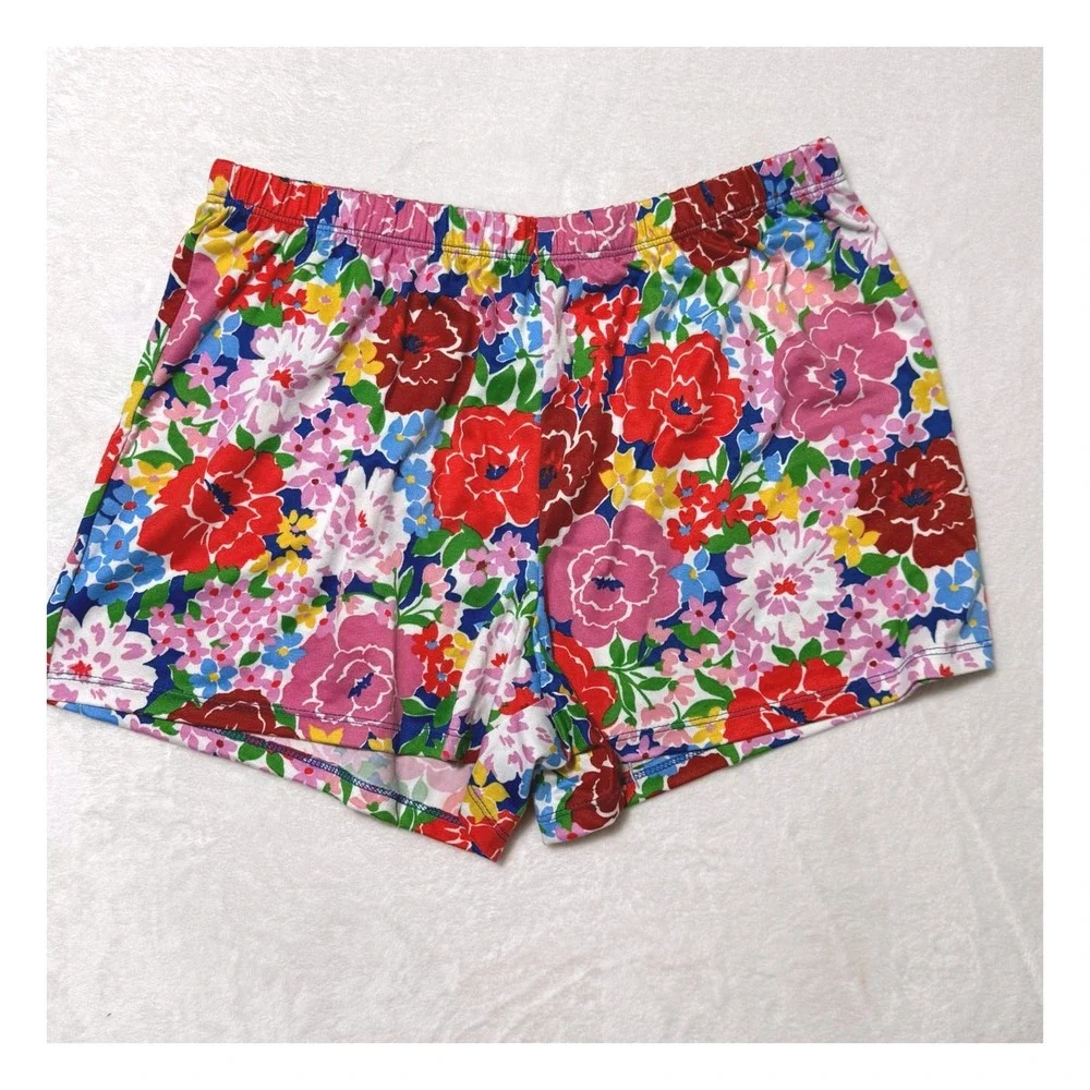 Kate Spade Multicolor Floral Pajama Set Small Short Sleeve Button Front - New